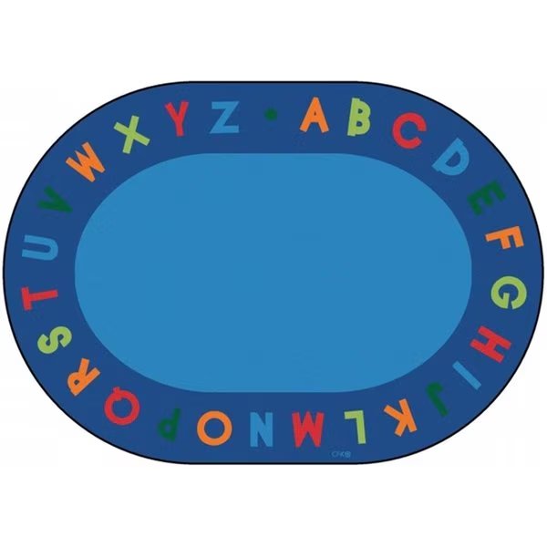 Alphabet Circletime - Primary 8.25 ft. x 11.67 ft. Oval Carpet, Carpets For Kids, Mfr#: 2508